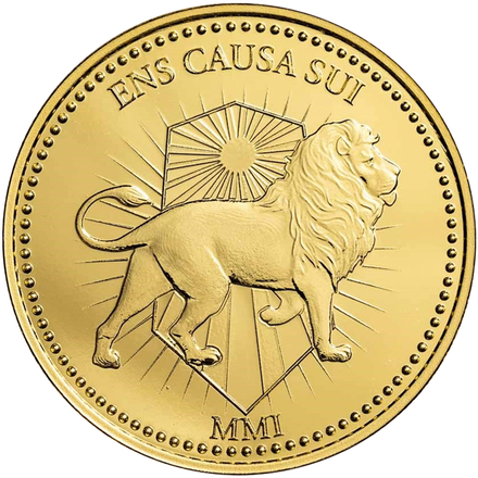 The WICK coin — obverse: Ens Causa Sui